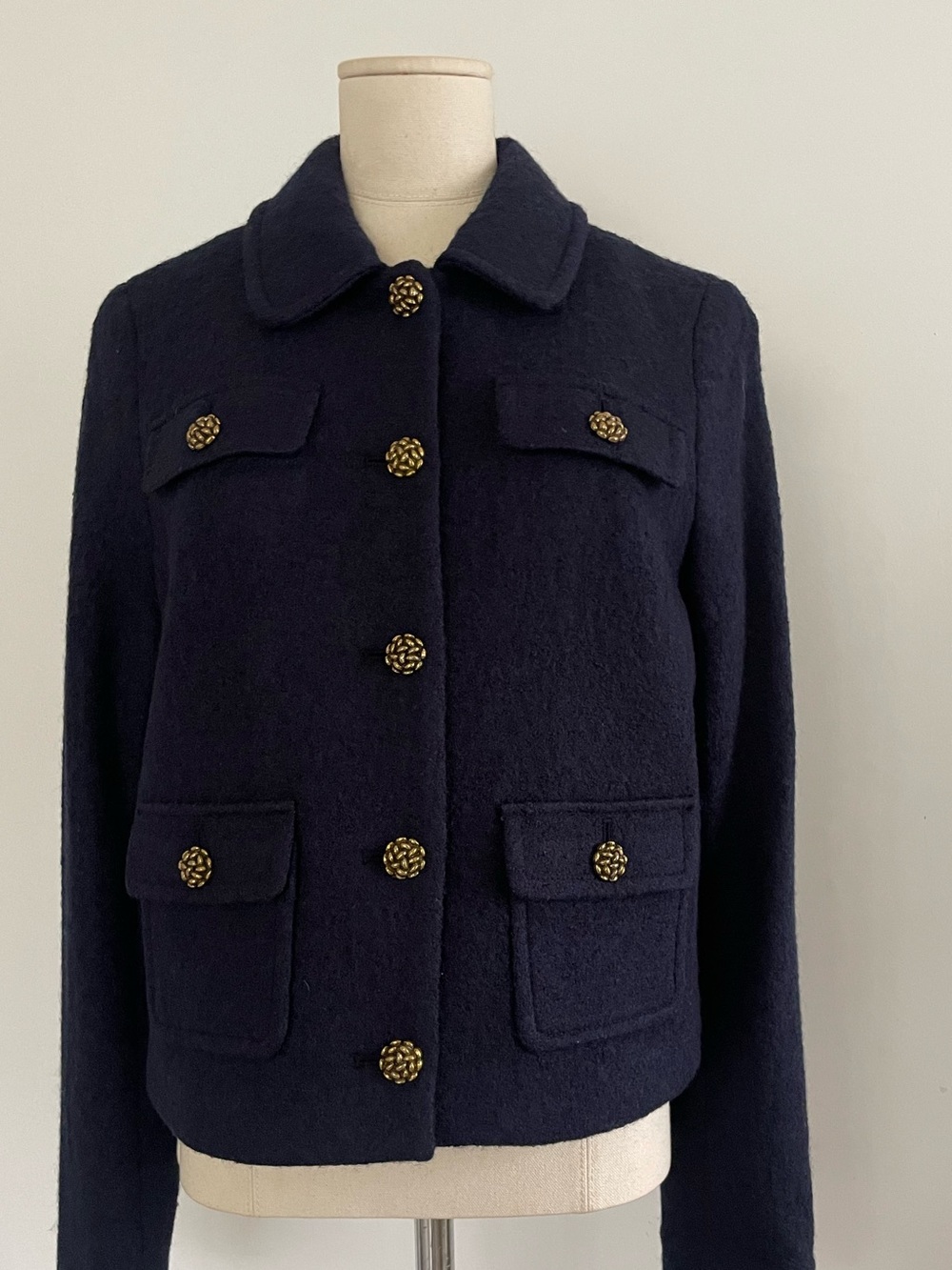 EUC TALBOTS BERKSHIRE WOOL BLEND CROP JACKET SZ 10 - Picture 4 of 8